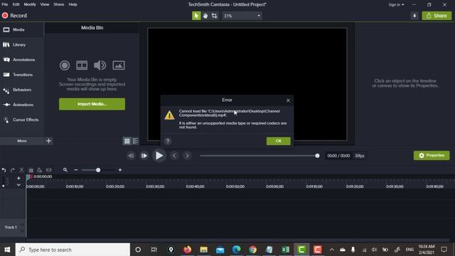 How to open Unsupported Media or Video type in camtasia смотреть онлайн