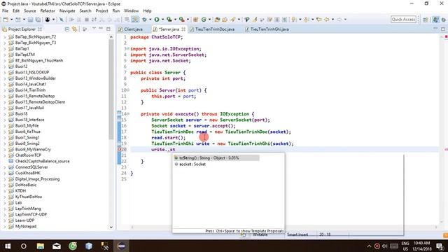 Lập Trình Mạng Java - Chat Single Server-Client TCP Bài 2 смотреть онлайн