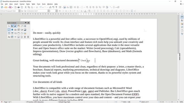LibreOffice How To Add Checkbox Tutorial смотреть онлайн