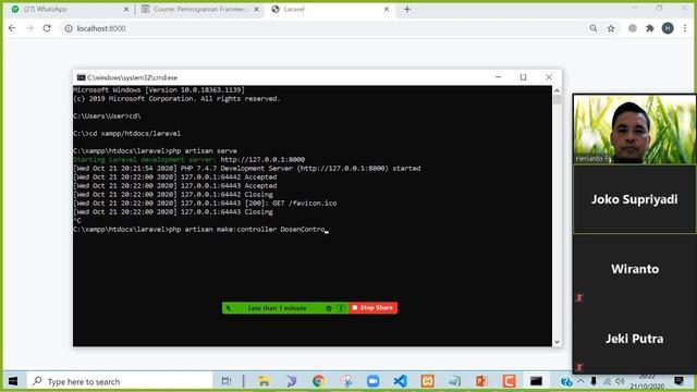 Membuat Controller dan Route Laravel 8 смотреть онлайн