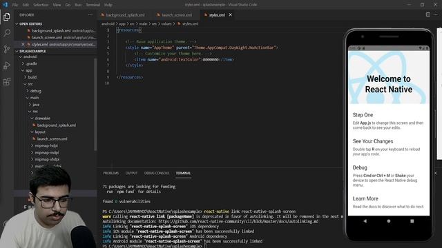 Splash Screen In 10 Steps | React Native | Android смотреть онлайн