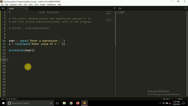 pyBasics 83 | Eval & Isinstance Function | pyGuru смотреть онлайн