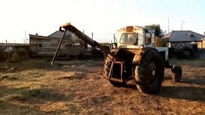 Погрузчик сена самодельный на трактор Т-40