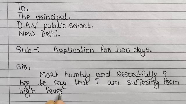 Headmaster के पास application लिखना सीखे | application | how to write an application to principal смотреть онлайн