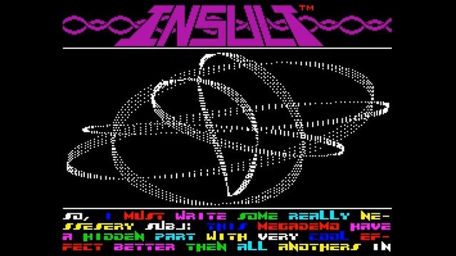 Insult Megademo by Codebusters zx spectrum demo смотреть онлайн