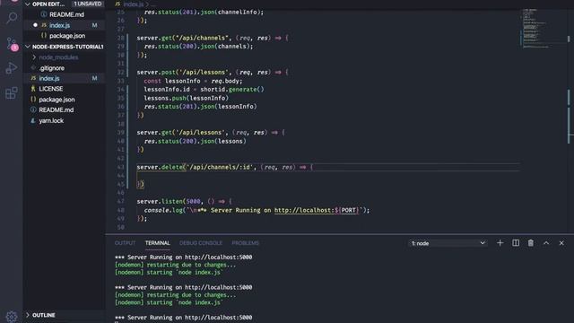 Node Express Tutorial 5 - Making a DELETE request смотреть онлайн