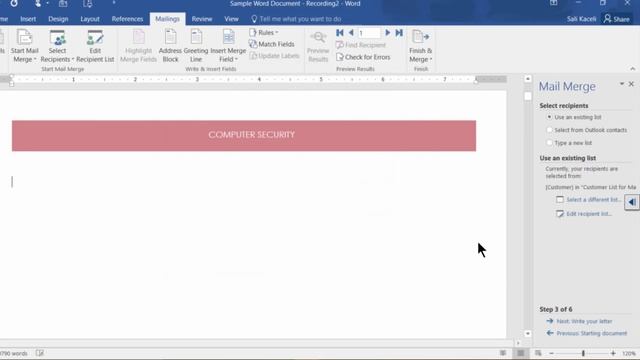 Word 2016 Mail Merge Tutorial with an Excel Data File (works in Word 2007/2010/2013 as well) смотреть онлайн