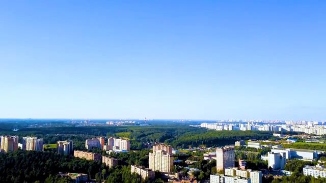 Красногорск с высоты 400 метров, август 2017. смотреть онлайн
