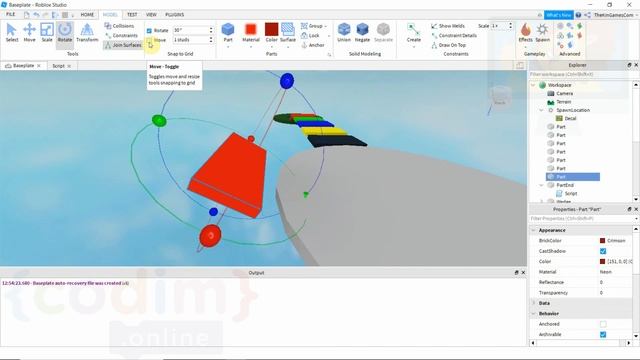 #Roblox_Studio Урок 3 _7 Повороты. Программирование для детей в возрасте 5-17 лет, видео-уроки смотреть онлайн
