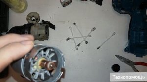 Как отремонтировать шуруповерт/искрит и воняет.