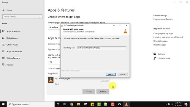 How to uninstall VLC Media Player from Windows 10 (2021) смотреть онлайн