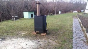 Банная печь Варвара поленница / краткое описание и внешний вид