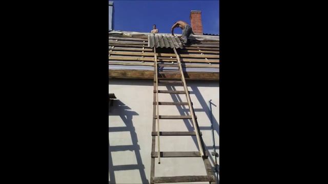 Снятие старого шифера смотреть онлайн