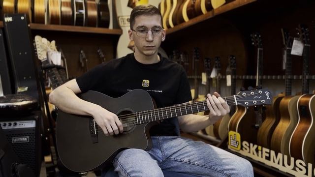 Обзор электроакустической гитары Cort Core-OC Spruce Open Pore Trans Black | SKIFMUSIC.RU смотреть онлайн
