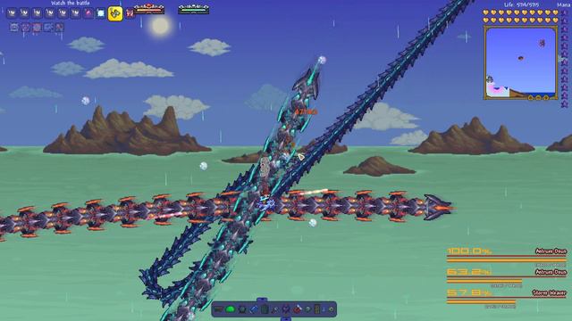 Terraria Astrum Deus Vs Storm Weaver ll Smash Bros Mod Calamity Mod смотреть онлайн