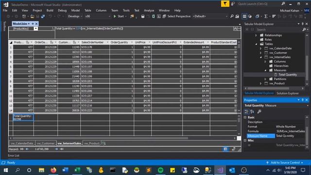 Measures and Measure Groups on SSAS Tabular Models смотреть онлайн