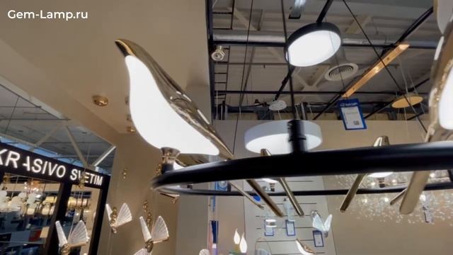 Дизайнерская подвесная люстра в виде птичек Arsi - Gem Lamp смотреть онлайн