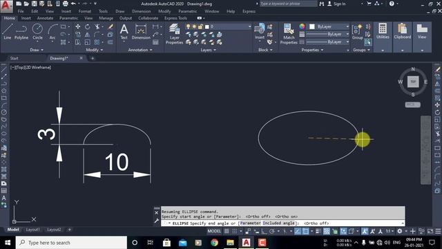 #36 How to Draw Ellipse Arc in AutoCAD | Tutorial 36 | AutoCAD 2020 | Hindi/Urdu смотреть онлайн