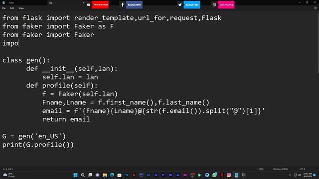 Generate Fake Profile Using Python Faker Part03 смотреть онлайн