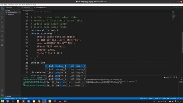 Tutorial Membuat Aplikasi CRUD Dengan Python MySql | Belajar Python Dasar Pemula bahasa indonesia смотреть онлайн