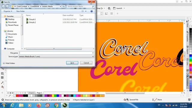 CorelDraw Tutorial: Marble Text effect смотреть онлайн