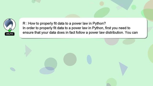 R : How to properly fit data to a power law in Python? смотреть онлайн