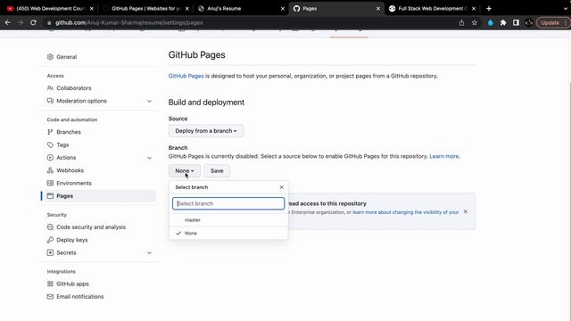 Host Website for FREE using Github Pages | Web Development Course #13 смотреть онлайн