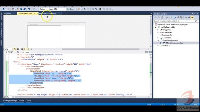 List Vs ObservableCollection in WPF смотреть онлайн
