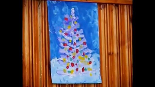 Рисуем новогоднюю елку смотреть онлайн