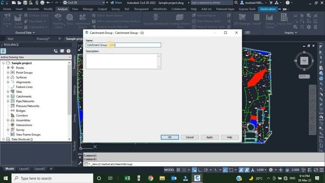 Catchment and water drop analysis in Civil 3D смотреть онлайн