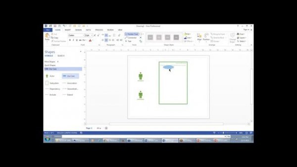Use Case Diagram Practical through MS Visio
