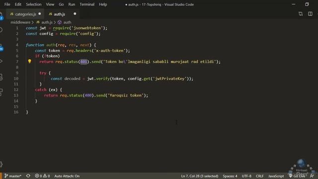 Loyihamizda "authorization"ni yo'lga qo'yamiz смотреть онлайн