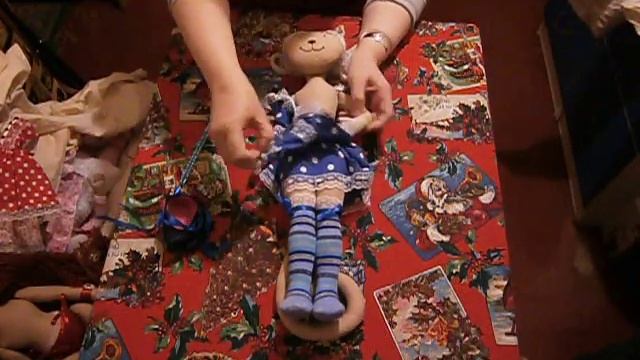 Кошечка. Кукла ручной работы, авторская, текстильная смотреть онлайн