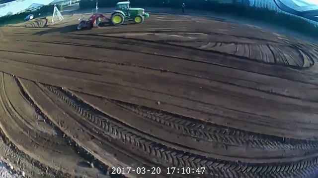 Трактор JOHNDEERE 6930 и планировщик грунта Rossetto ширина 4 метра смотреть онлайн