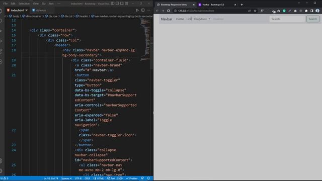 Bootstrap 5 Responsive Mobile Menu in a few moments - HTML CSS Bootstrap смотреть онлайн