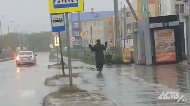 В Дальнем немолодой сахалинец устроил танцы под дождём смотреть онлайн
