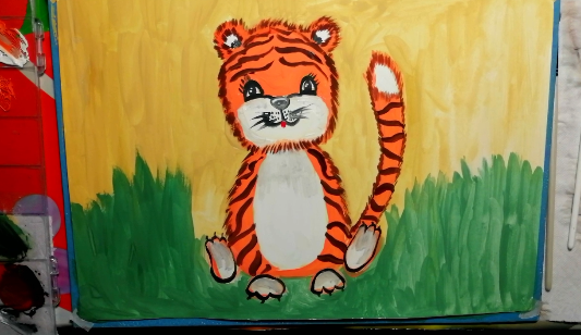 Как нарисовать тигрёнка. смотреть онлайн