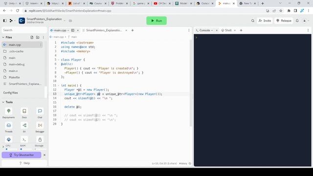 VardeSiddharth - Explanation of Stack, Heap, Memory Leak, and Smart pointers in C++. смотреть онлайн