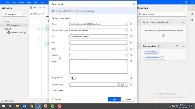 Power Automate Desktop : How to work with "Send Email" Action (Email Automation) смотреть онлайн