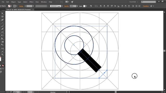 How to Draw Glyphicons-Search Using Grid in Adobe Illustratror смотреть онлайн