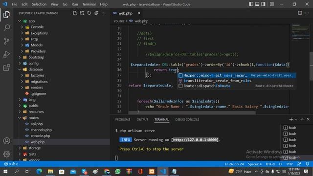 laravel chunk method | laravel query builder In Bangla| use chunk() method смотреть онлайн