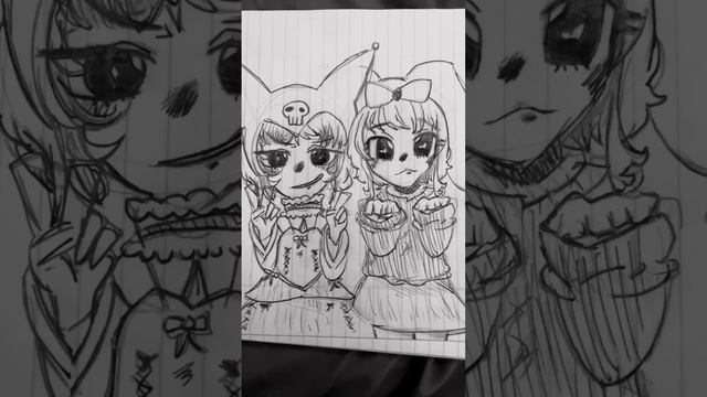 Kuromi and my melody as humans! #art #mymelody #kuromi #hellokitty #artwork #drawing #transition смотреть онлайн