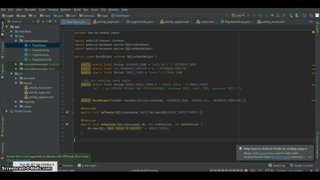 Tutorial Login SQLite Android смотреть онлайн