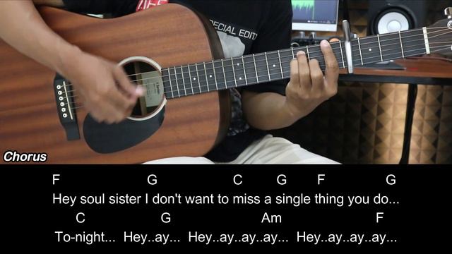 Hey, Soul Sister - Train | EASY Guitar Tutorial with Chords / Lyrics смотреть онлайн
