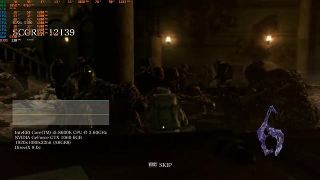Resident Evil 6 (Updated to Nvidia Driver 411.70 / GTX 1060 / 8600K / 1080P Full HD) смотреть онлайн
