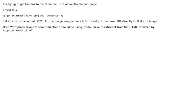 Wordpress: Get the bare URL for an attachment смотреть онлайн