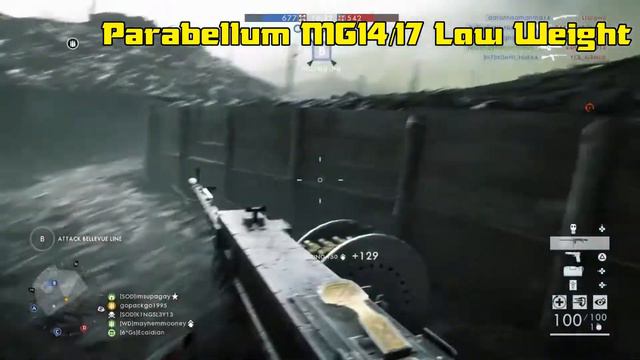 LMG 08/18 Low Weight Vs. Parabellum MG14/17 Low Weight Battlefield 1! (Weapon Comparison) смотреть онлайн