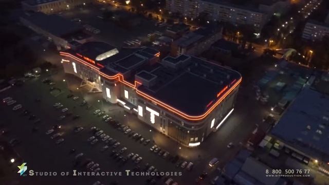Архитектурное освещение ТЦ Маяк (г. Омск) смотреть онлайн