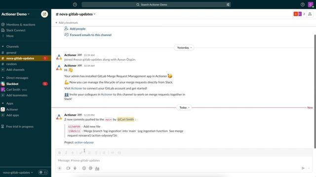 Broadcast GitLab commits to main in Slack смотреть онлайн