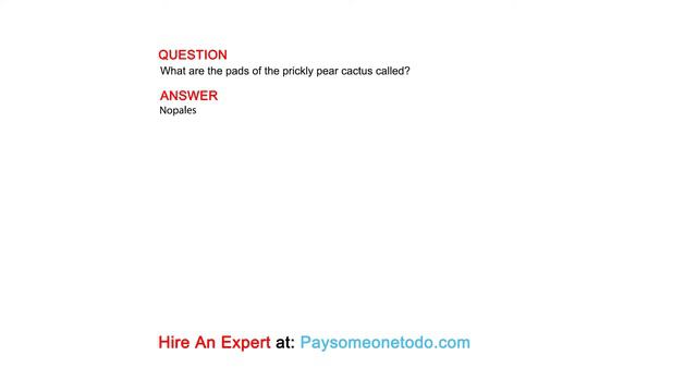 What are the pads of the prickly pear cactus called? смотреть онлайн